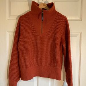 Patagonia waffle mockneck recycled wool sweater 1/4 zip